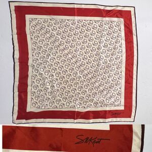 SM Kent Vintage 60s/70s Avon Presidents Club Western Branding Style Square Scarf